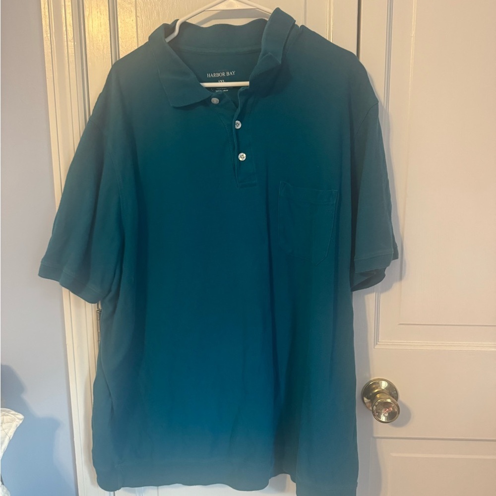 Harbor Bay Men's Deep Blue Polo Shirt, like New.